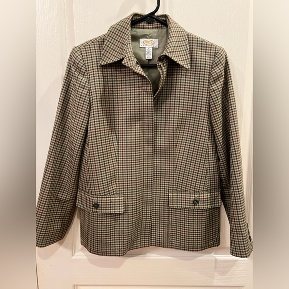 Talbots Jackets & Blazers - Talbots Wool Blazer/Jacket plaid/checked classic front zipper closure    Size 6P